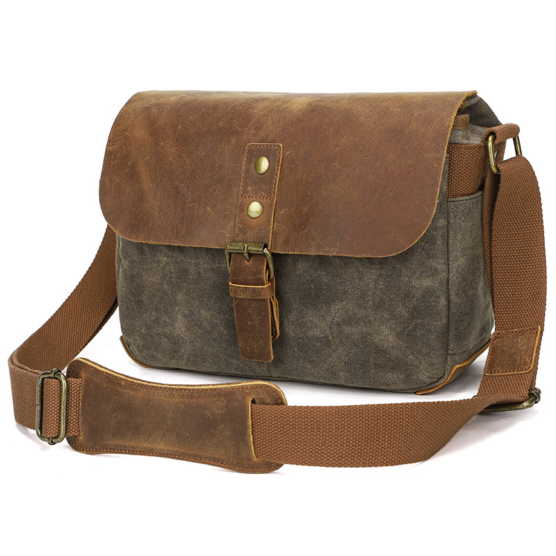 Lens Cap Vintage - New Vintage Waxed Canvas Shoulder Bags