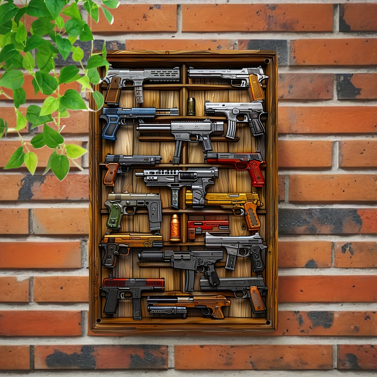 Vintage Collectible Guns - 1 piece of vintage metal tin