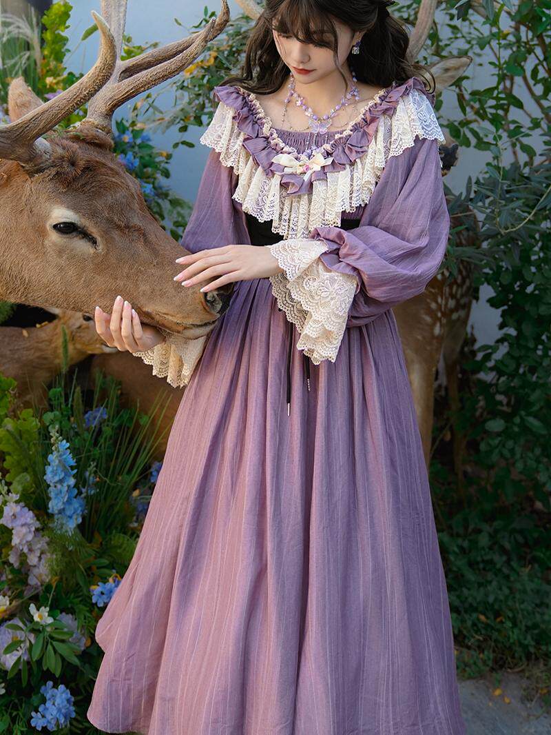 Vintage Necklace - Nicemix Purple Victorian Classic Lolita Dress