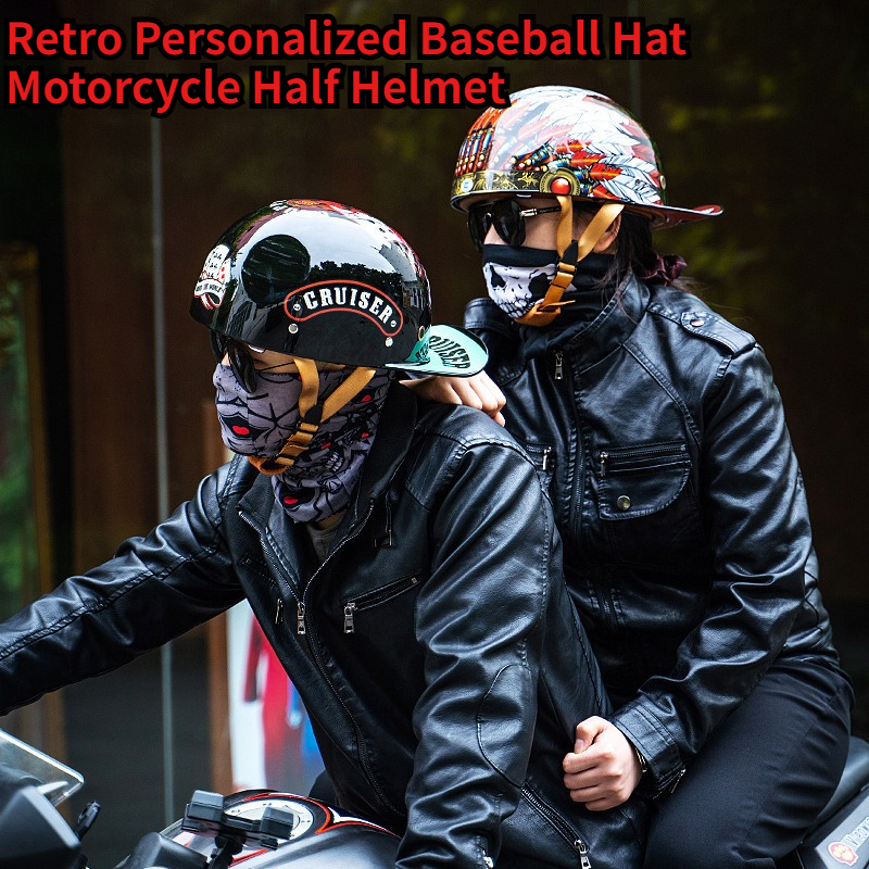 Vintage Motorbike Half Helmet  - Lens Cap Vintage 리뷰 및 가격