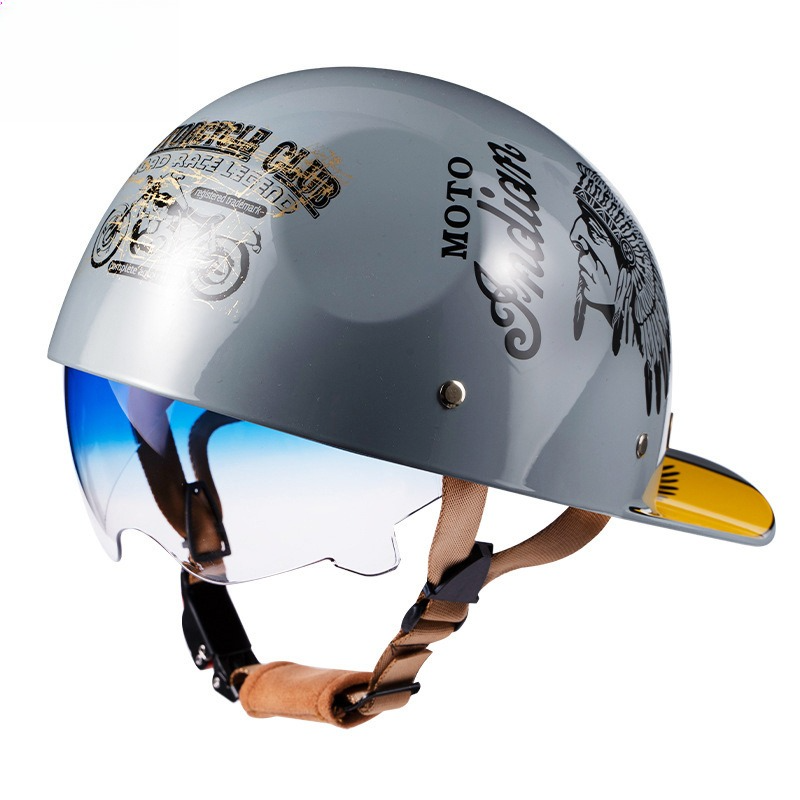 Vintage Motorbike Half Helmet  - Lens Cap Vintage 리뷰 및 가격