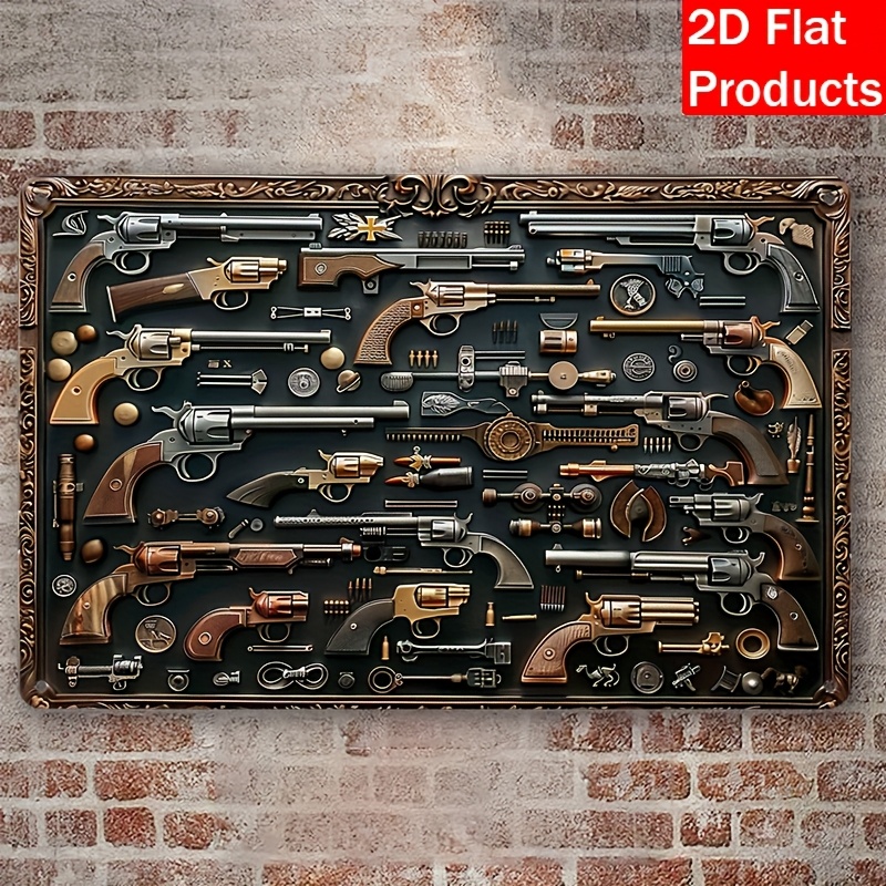 [Metal Decorative Plaque] Vint - Vintage Collectible Guns 리뷰 및 가격