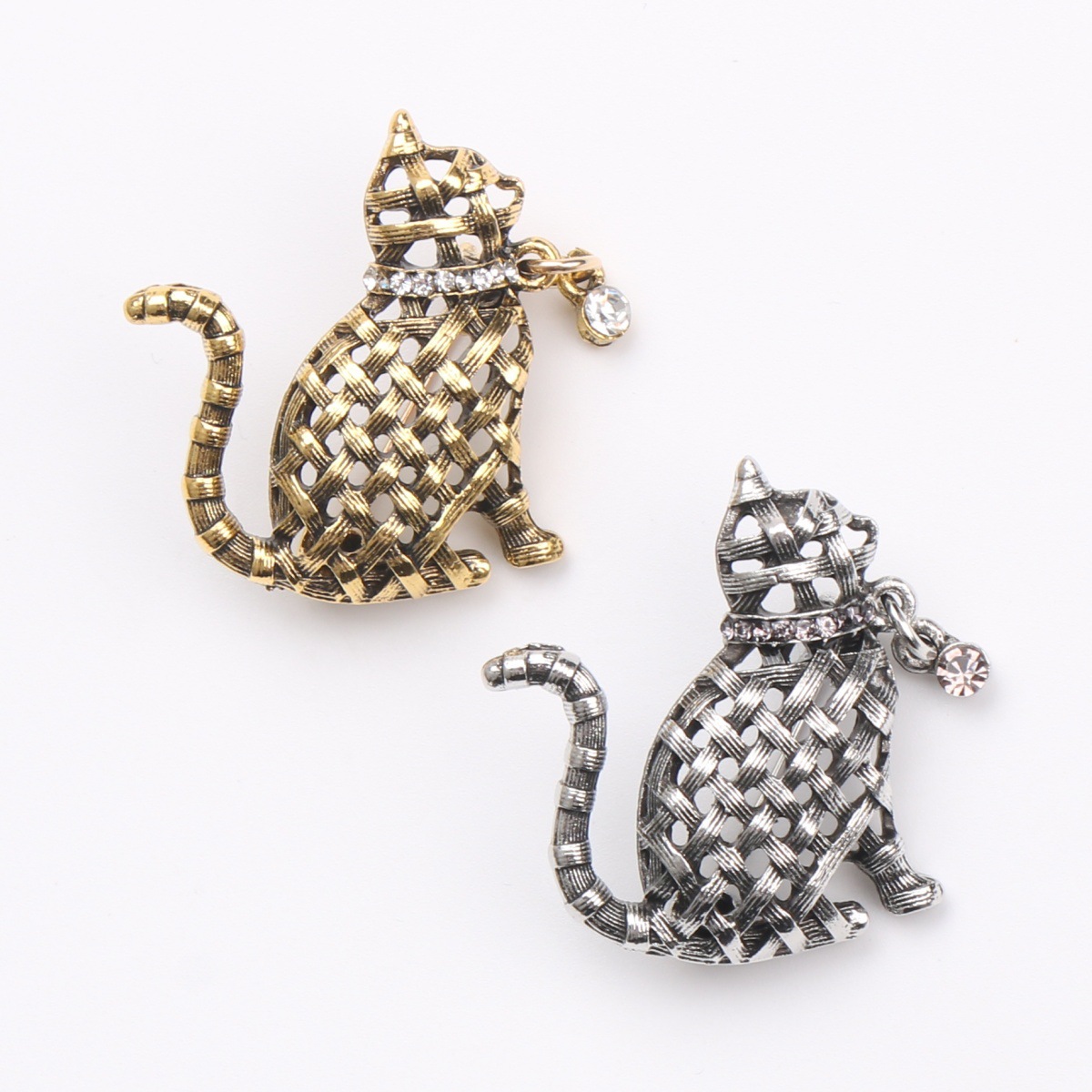Ornate Woven Cat Brooch Collec - Collectible Vintage Brooches 리뷰 및 가격