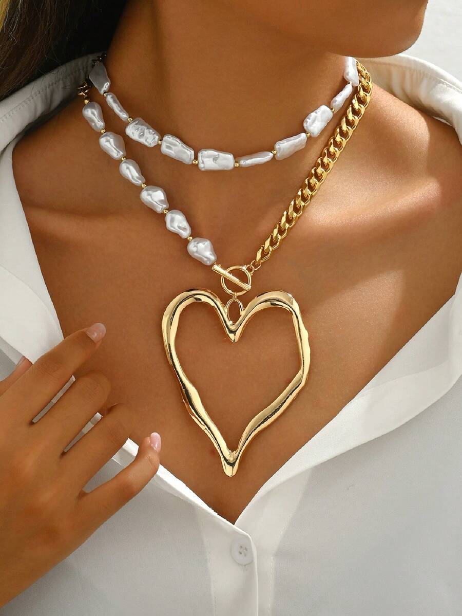 2pcs Vintage Exaggerated Metal - Vintage Necklace 리뷰 및 가격