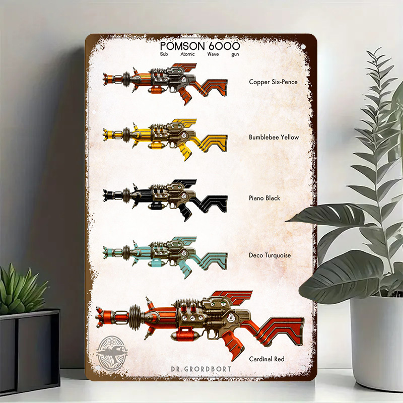 Pomson 6000 Retro Metal Sign - - Vintage Collectible Guns 리뷰 및 가격
