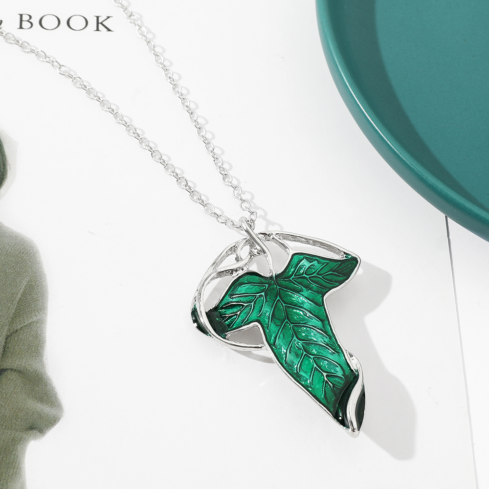 Vintage Green Leaf Pendant Nec - Vintage Necklace 리뷰 및 가격