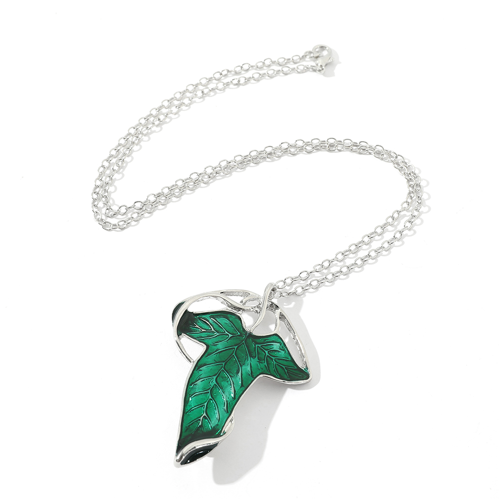 Vintage Green Leaf Pendant Nec - Vintage Necklace 리뷰 및 가격