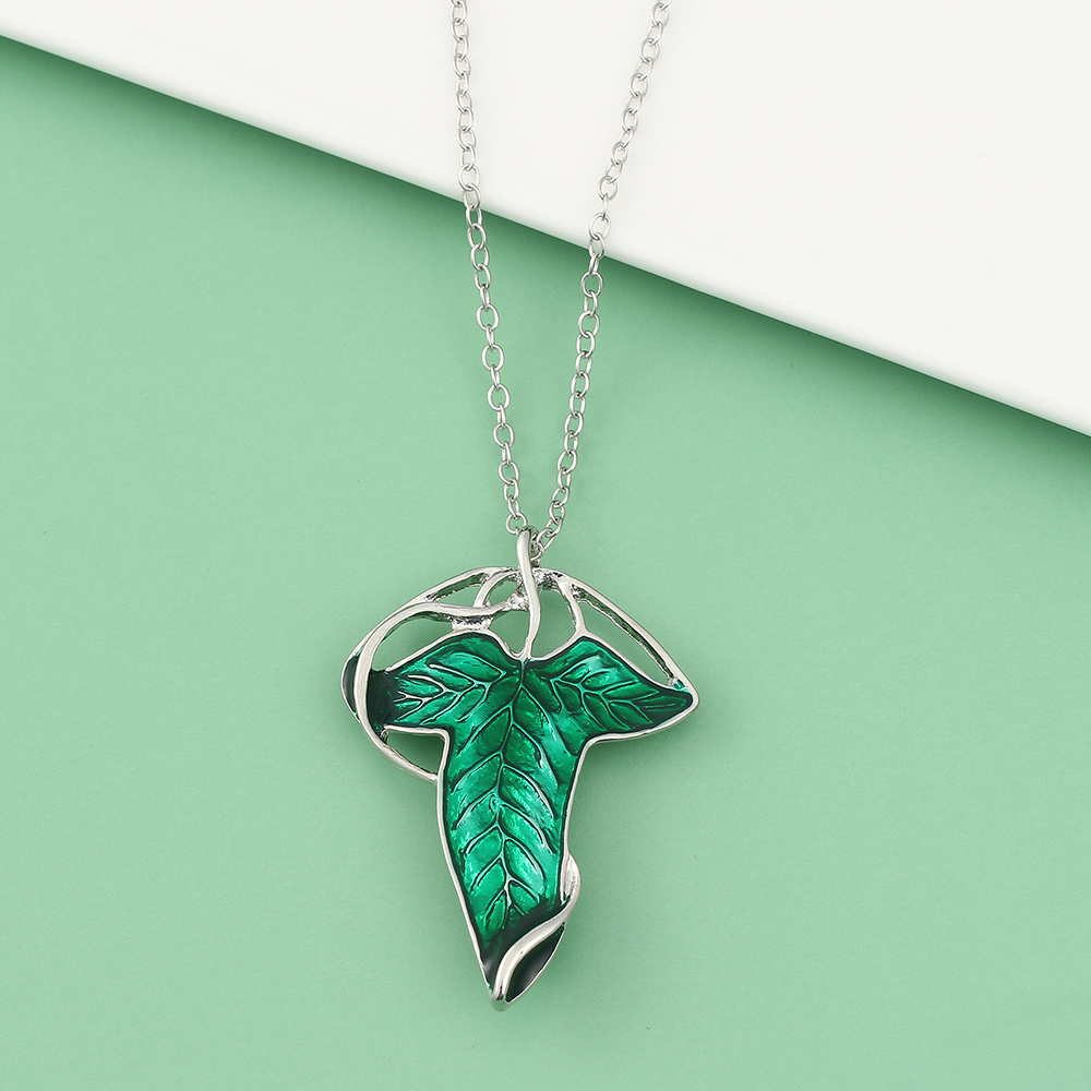 Vintage Green Leaf Pendant Nec - Vintage Necklace 리뷰 및 가격