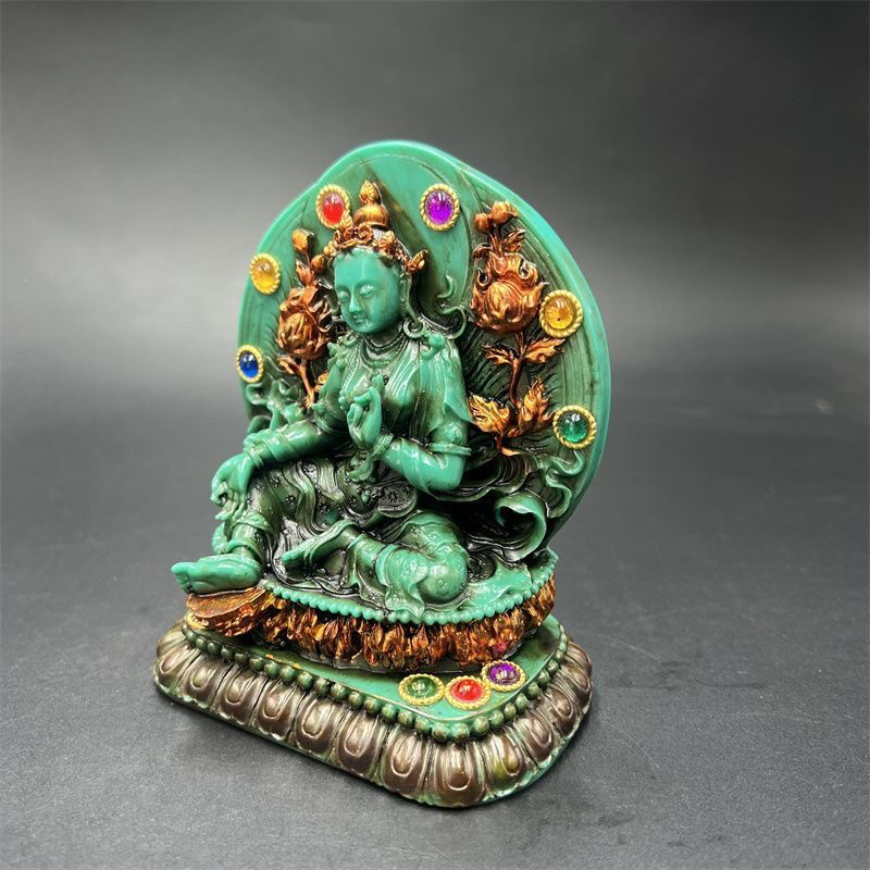 Tibetan Vintage Green Tara Sta - Vintage Collectible Ornaments 리뷰 및 가격