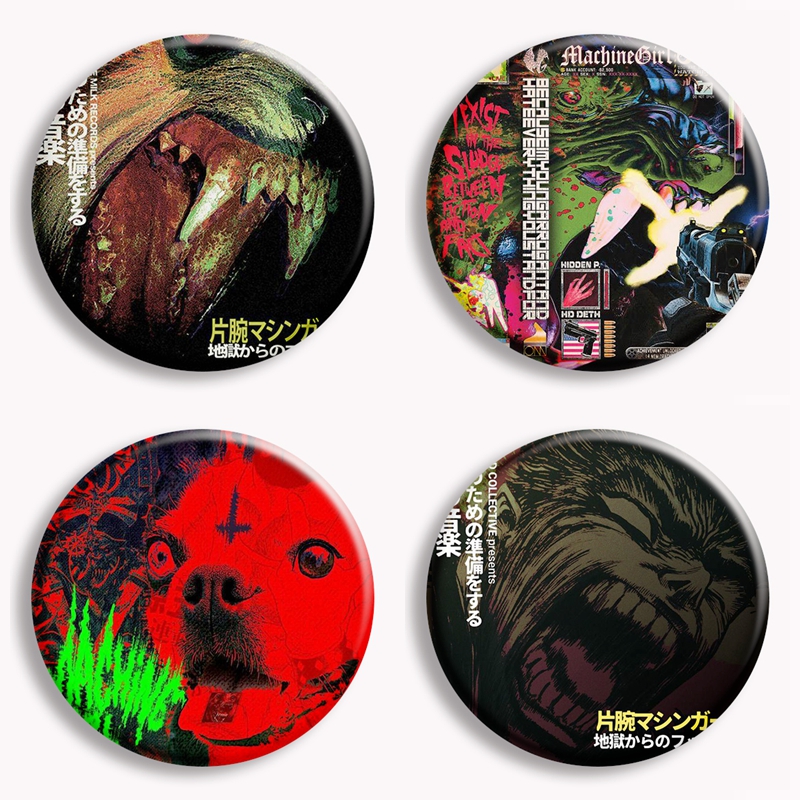 Machine Girl Wlfgrl Button Pin - Collectible Vintage Brooches 리뷰 및 가격