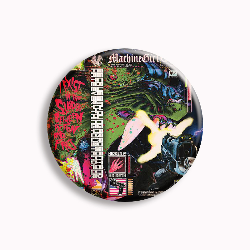 Machine Girl Wlfgrl Button Pin - Collectible Vintage Brooches 리뷰 및 가격