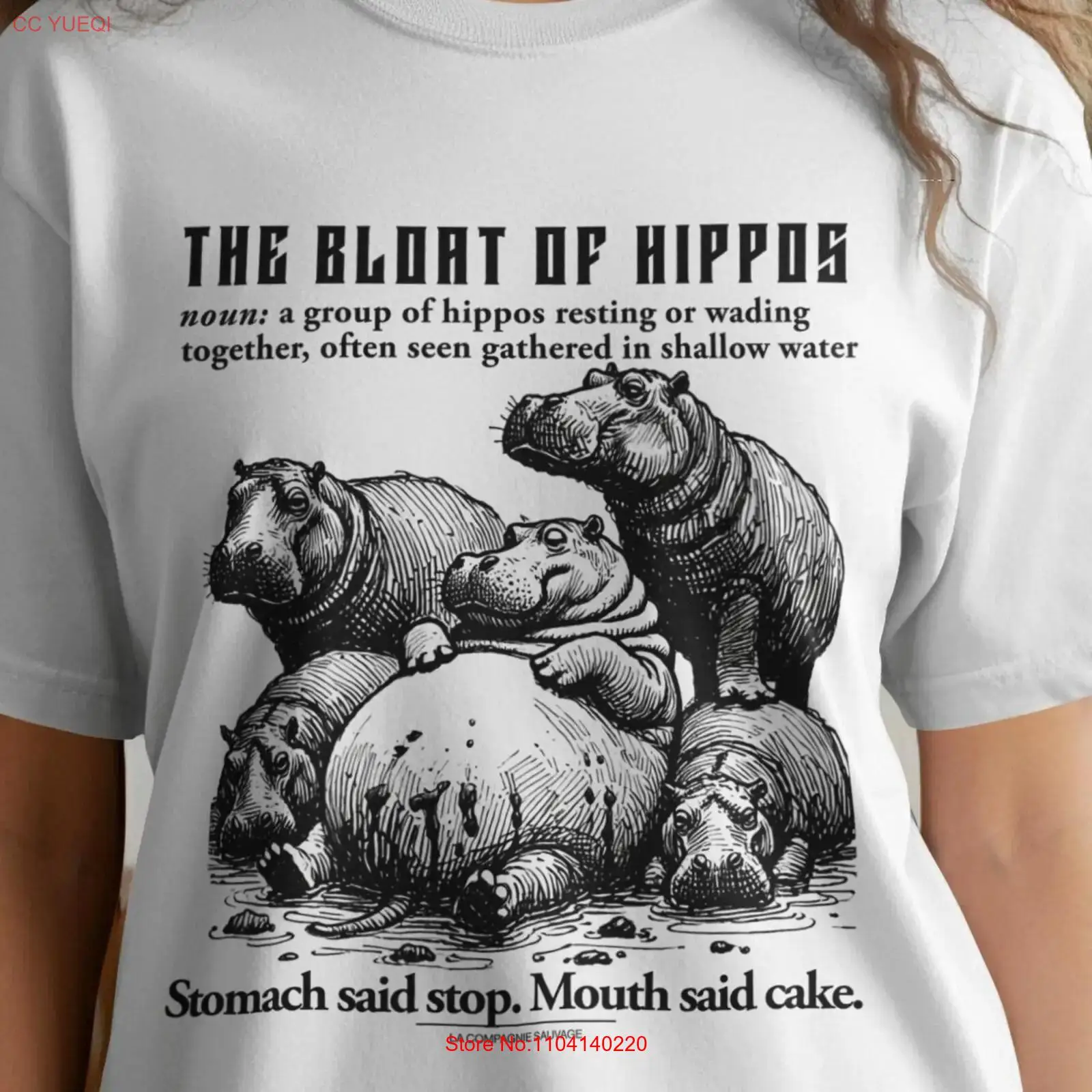 Hippos T Shirt Bloat of Funny  - Collectible Vintage T Shirts 리뷰 및 가격