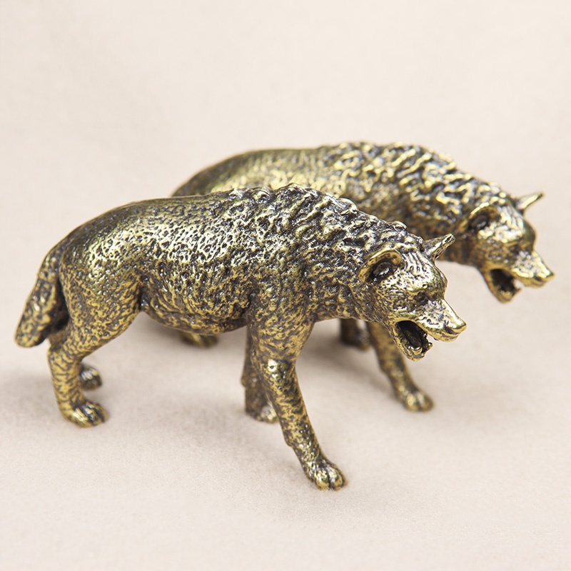 Solid Brass Hyena Figurine Min - Vintage Collectible Ornaments 리뷰 및 가격