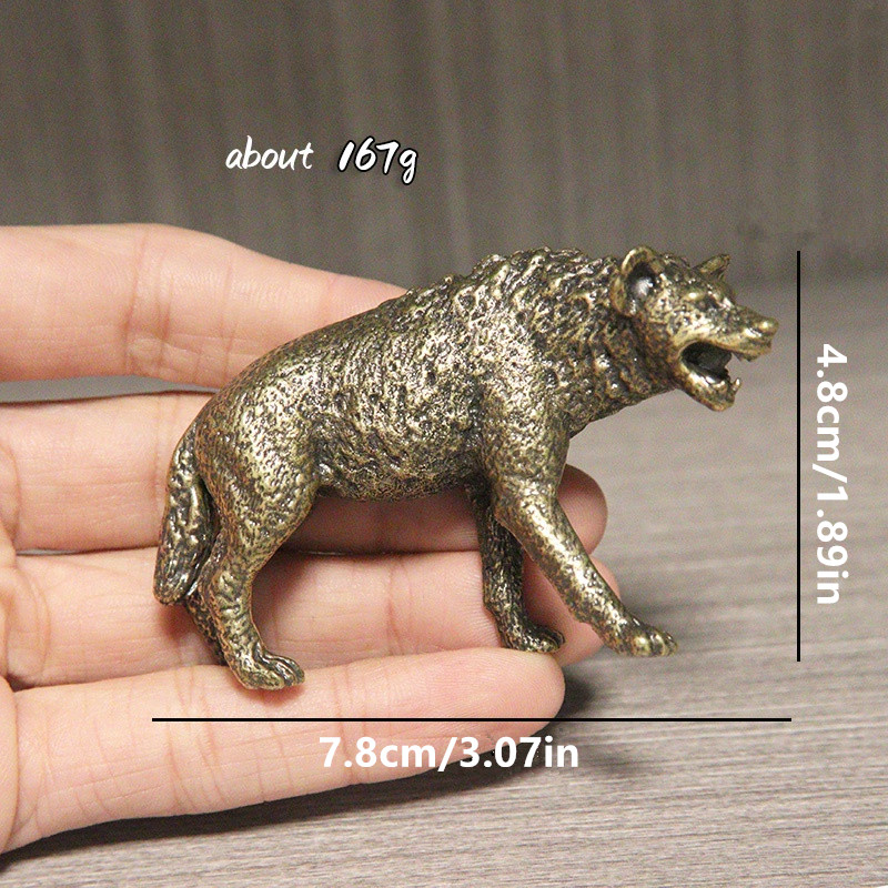 Solid Brass Hyena Figurine Min - Vintage Collectible Ornaments 리뷰 및 가격