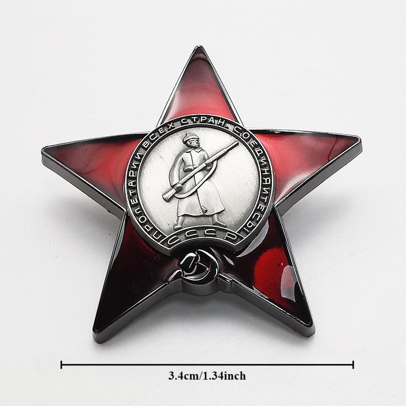 1Pc Red Star Badge Lapel Pins  - Collectible Vintage Brooches 리뷰 및 가격