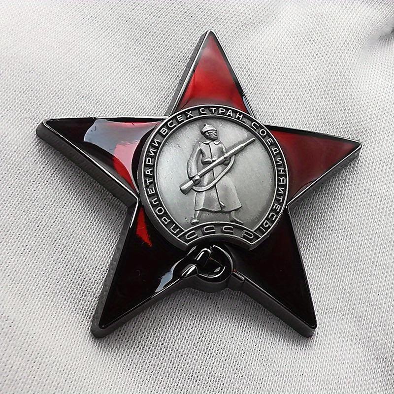 1Pc Red Star Badge Lapel Pins  - Collectible Vintage Brooches 리뷰 및 가격